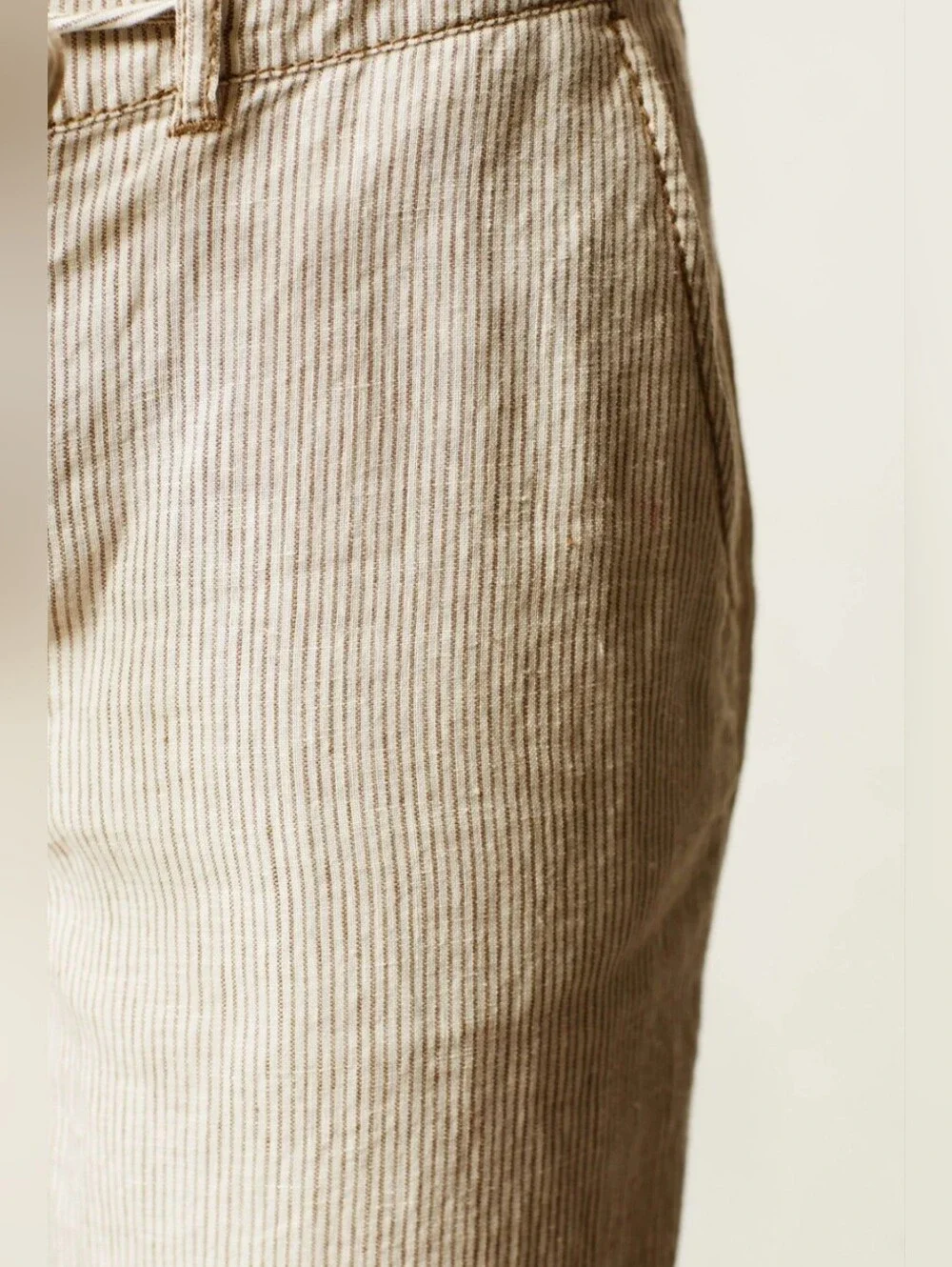 100% Linen Antropologie, Marrakech Cropped Paden Linen Trousers Pants Size 28 - Picture 11 of 12